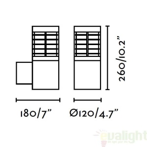 Aplica de perete de exterior cu iluminat LED moderna cu protectie IP54, GIZA LED 70766 64690 universul-luminii.ro