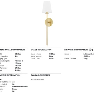 Aplica de perete design clasic NIAGRA - Img 2