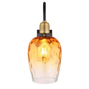 Aplica de perete design decorativ SALVY negru/chihlimbar 236210 universul-luminii.ro