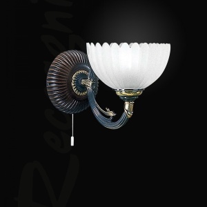 Aplica de perete design italian din alama cu lemn 3610 106170 universul-luminii.ro