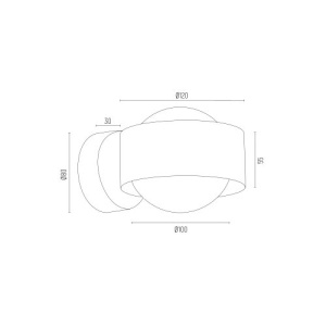 Aplica de perete design minimalist Massimo plus albastru - Img 2