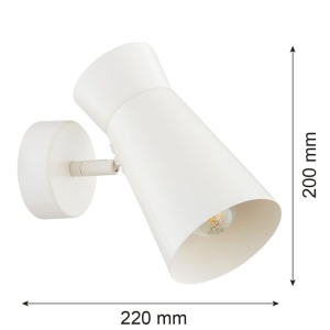 Aplica de perete design minimalist, Otel, Alb, LORD 169320 universul-luminii.ro