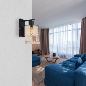 Aplica de perete design modern Hendry negru 135610 universul-luminii.ro