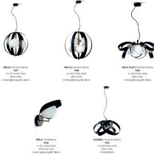 Aplica de perete design modern Nela negru, auriu - Img 2