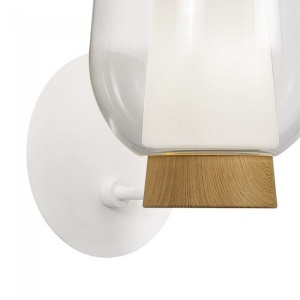 Aplica de perete design modern Nora alb/ lemn 131600 universul-luminii.ro