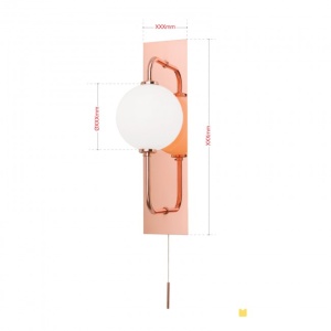 Aplica de perete design modern PIPES, copper 196920 universul-luminii.ro