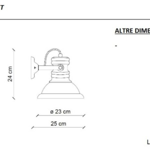 Aplica de perete design retro realizat manual din ceramica INDUSTRIAL 126560 universul-luminii.ro
