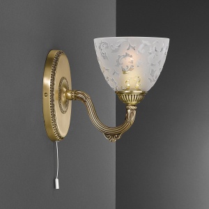 Aplica de perete din alama 1 brate design italian 6252 102260 universul-luminii.ro