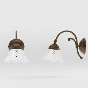 Aplica de perete din alama si abajur ceramic Zefira - Img 4