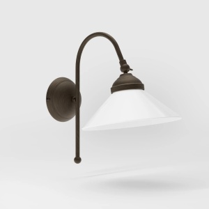 Aplica de perete din alama si sticla design vintage Sofia - Img 3