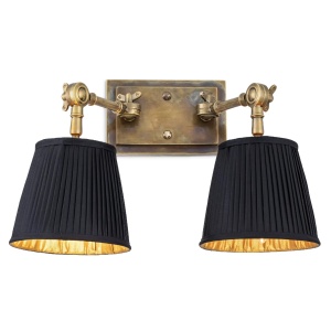 Aplica de perete dubla up or down, alama vintage/ abajur negru, Wentworth 104160 universul-luminii.ro
