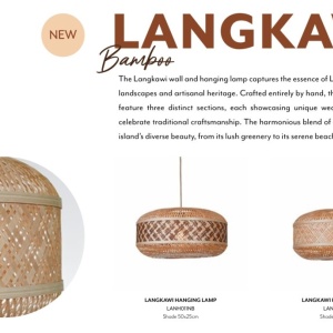 Aplica de perete Eco, Bambus, Langkawi natural 243370 universul-luminii.ro