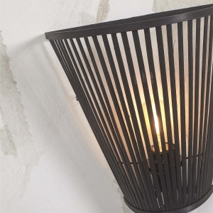 Aplica de perete eco din bambus Merapi tapered 30cm, bl 121190 universul-luminii.ro