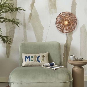 Aplica de perete eco din ratan Zanzibar flat 40cm S, nat 121490 universul-luminii.ro