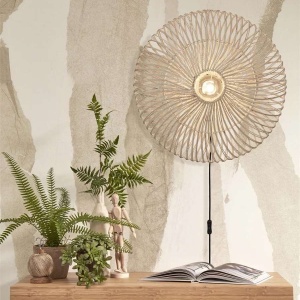 Aplica de perete eco din ratan Zanzibar flat 55cm L, white 121520 universul-luminii.ro