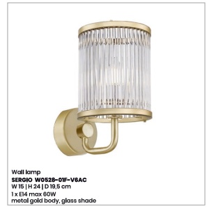 Aplica de perete eleganta design modern SERGIO auriu W0528-01F-V6AC ZL - Img 2