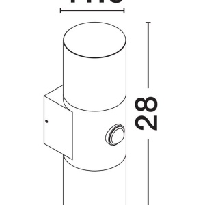 Aplica de perete exterior cu senzor de miscare LED PAUL 152980 universul-luminii.ro