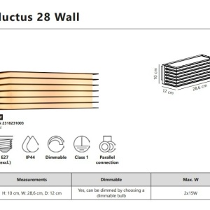 Aplica de perete exterior IP44 design modern Fluctus 28 221140 universul-luminii.ro