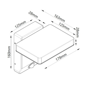 Aplica de perete exterior LED, Protectie IP54, Senzor de miscare, Cooper alb MA-8476 171500 universul-luminii.ro