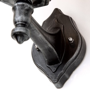 Aplica de perete exterior stil clasic IP43 Hermine AL 11K/82540/A schwarz-silber/aufwarts OR - Img 7