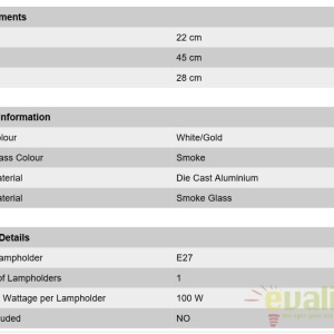 Aplica de perete exterior stil clasic IP43 Puchberg AL 11K/82571 weiß-gold/rauch OR 43400 universul-luminii.ro