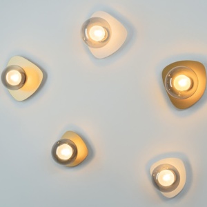 Aplica de perete G9, Sticla Gri, Baza Aurie, ZB-2578 170180 universul-luminii.ro