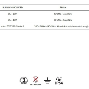 Aplica de perete iluminat exterior clasic IP54 MERIBEL 2L 136070 universul-luminii.ro