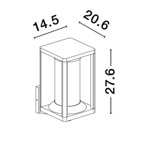 Aplica de perete iluminat exterior decorativ IP65 PACIFIC 229620 universul-luminii.ro