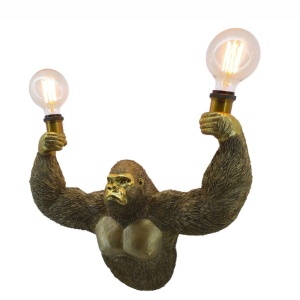 Aplica de perete KING APE 50cm sculptura maimuta aurie - Img 5
