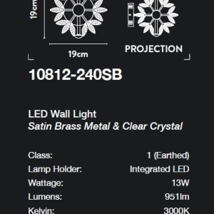 Aplica de perete LED cristal design lux elegant BELLE 147410 universul-luminii.ro