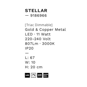 Aplica de perete LED design ambiental deosebit Stellar - Img 3