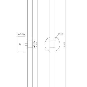 Aplica de perete LED design high-tech minimalist Axis auriu 118740 universul-luminii.ro