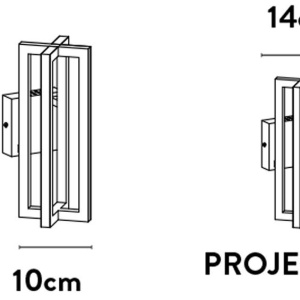 Aplica de perete LED design modern Belle negru 147820 universul-luminii.ro