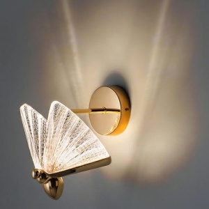 Aplica de perete LED design modern Fluture S auriu - Img 2