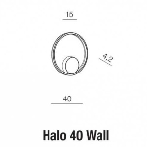 Aplica de perete LED design modern geometric HALO 40 WALL WH 119520 universul-luminii.ro