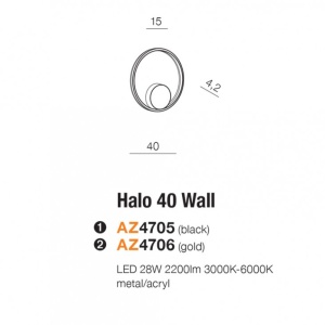 Aplica de perete LED design modern geometric Halo BK 96690 universul-luminii.ro