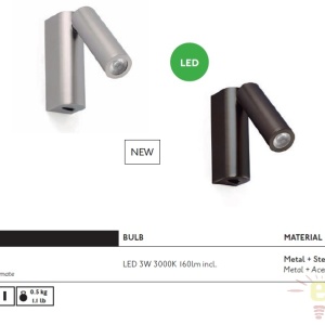 Aplica de perete LED design modern minimalist ROB nickel 68499 174210 universul-luminii.ro
