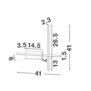 Aplica de perete LED design modern QUAM alb - Img 2