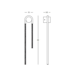 Aplica de perete LED design modern SCONCE H-60cm 151920 universul-luminii.ro