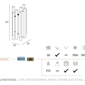 Aplica de perete LED dimabila design Premium Class Quality ORGANIC - Img 3