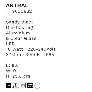 Aplica de perete LED iluminat exterior decorativ IP65 ASTRAL 229640 universul-luminii.ro