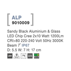 Aplica de perete LED iluminat exterior IP67 ALP up and down NVL-9010009 79870 universul-luminii.ro