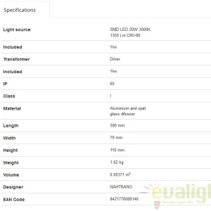 APLICA DE PERETE LED ILUMINAT EXTERIOR MODERNA HALF gri 71537 178970 universul-luminii.ro