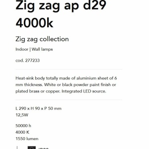 Aplica de perete LED lumina ambientala Zig zag ap d29 4000k BIANCO - Img 4
