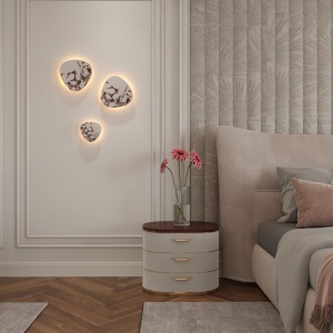 Aplica de perete LED, Marmura, Alb, Marbles 10W 168180 universul-luminii.ro