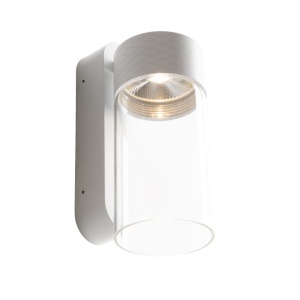Aplica de perete LED metal alb si sticla Fusion