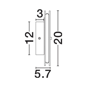Aplica de perete LED metal negru cu sticla champagne, HALLEY - Img 8