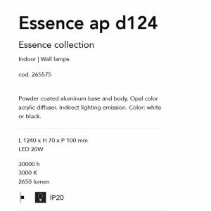Aplica de perete LED moderna design liniar ESSENCE AP 20W BIANCO - Img 4