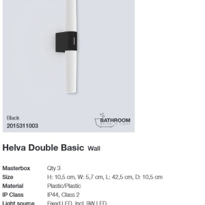 Aplica de perete LED pentru baie IP44 Helva double basic 2015311003 NL - Img 5
