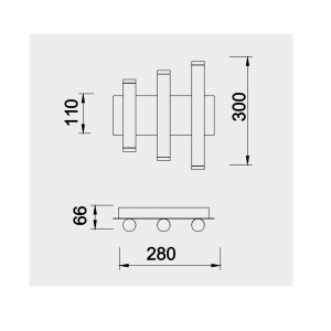 Aplica de perete LED tubular design minimalist CALA negru 131980 universul-luminii.ro